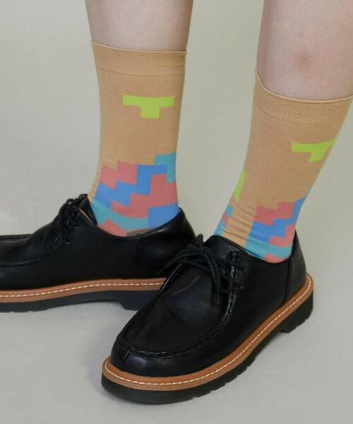 FRAPBOIS(フラボア)の「キューブソックス(ソックス/靴下・レディース・ブラック/ベージュ/ピンク・FREE)」の10枚目の写真