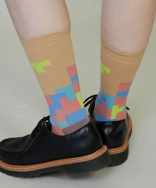 FRAPBOIS(フラボア)の「キューブソックス(ソックス/靴下・レディース・ブラック/ベージュ/ピンク・FREE)」の11枚目の写真