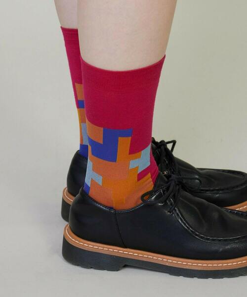 FRAPBOIS(フラボア)の「キューブソックス(ソックス/靴下・レディース・ブラック/ベージュ/ピンク・FREE)」の15枚目の写真