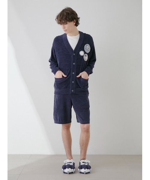 ジェラートピケ エアモコピケロゴジャガードカーディガンとパンツ セット HOMME】エアモコピケロゴジャガードカーディガン(カーディガン