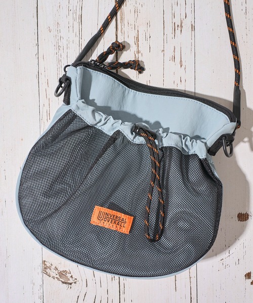 UNIVERSAL OVERALL(ユニバーサルオーバーオール)の「【UNIVERSAL OVERALL】FRONT MESH SHOULDER BAG / フロントメッシュショルダーバッグ(ショルダーバッグ・レディース・グレイッシュベージュ/ブラック/ブルー/オレンジ/モカ/ライトグレー・FREE)」の6枚目の写真