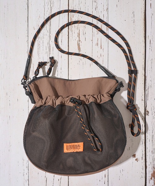 UNIVERSAL OVERALL(ユニバーサルオーバーオール)の「【UNIVERSAL OVERALL】FRONT MESH SHOULDER BAG / フロントメッシュショルダーバッグ(ショルダーバッグ・レディース・グレイッシュベージュ/ブラック/ブルー/オレンジ/モカ/ライトグレー・FREE)」の9枚目の写真