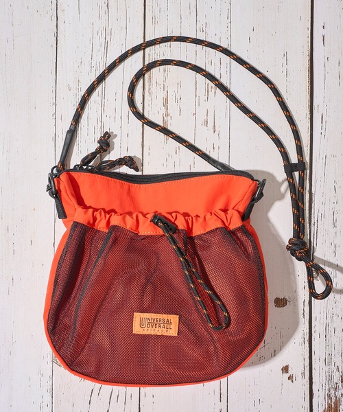 UNIVERSAL OVERALL(ユニバーサルオーバーオール)の「【UNIVERSAL OVERALL】FRONT MESH SHOULDER BAG / フロントメッシュショルダーバッグ(ショルダーバッグ・レディース・グレイッシュベージュ/ブラック/ブルー/オレンジ/モカ/ライトグレー・FREE)」の12枚目の写真