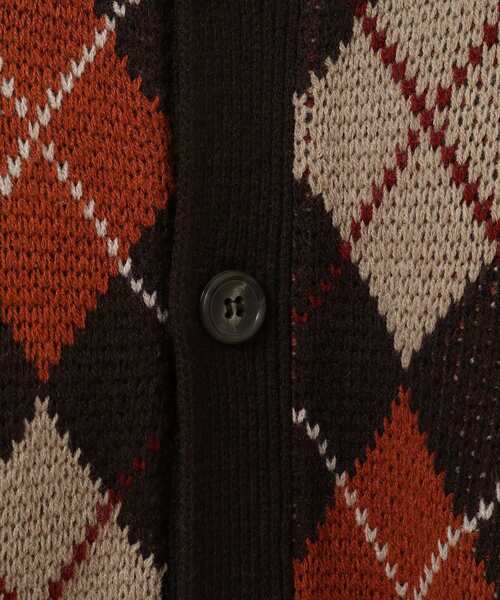 CRAFT STANDARD BOUTIQUE（クラフトスタンダードブティック）の「【ユニセックス】洗える/アーガイル柄カーディガン（カーディガン/ボレロ・レディース・アイボリー/ブラック/ブラウン/ブルー・L/M/XL）」の10枚目の写真