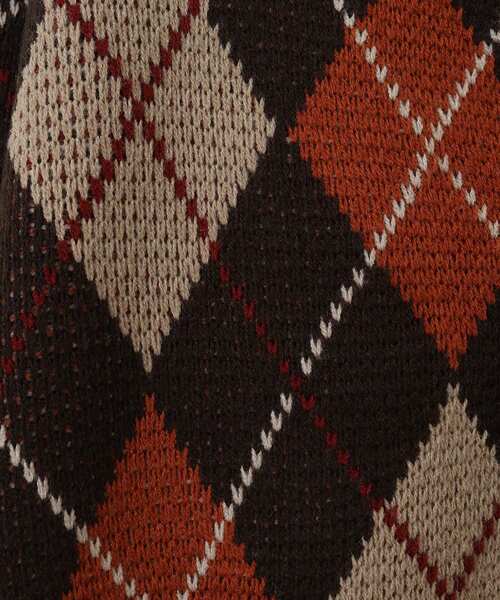 CRAFT STANDARD BOUTIQUE（クラフトスタンダードブティック）の「【ユニセックス】洗える/アーガイル柄カーディガン（カーディガン/ボレロ・レディース・アイボリー/ブラック/ブラウン/ブルー・L/M/XL）」の11枚目の写真