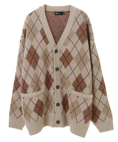 CRAFT STANDARD BOUTIQUE（クラフトスタンダードブティック）の「【ユニセックス】洗える/アーガイル柄カーディガン（カーディガン/ボレロ・レディース・アイボリー/ブラック/ブラウン/ブルー・L/M/XL）」の13枚目の写真