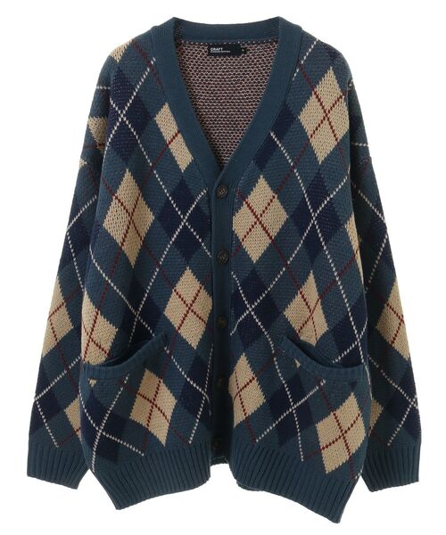 CRAFT STANDARD BOUTIQUE（クラフトスタンダードブティック）の「【ユニセックス】洗える/アーガイル柄カーディガン（カーディガン/ボレロ・レディース・アイボリー/ブラック/ブラウン/ブルー・L/M/XL）」の16枚目の写真