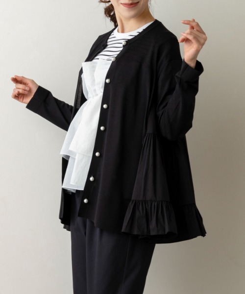 Sono(ソーノ)の「【新作 4/10発売】【SONO/ソーノ】〔ファンクショナル Knit〕サイドティアードフレアチュニックカーディガン(カーディガン/ボレロ・レディース・ネイビー/ブラック/ホワイト/ライトグレー・F)」の17枚目の写真