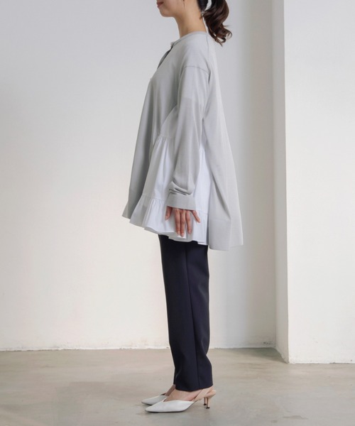 Sono(ソーノ)の「【新作 4/10発売】【SONO/ソーノ】〔ファンクショナル Knit〕サイドティアードフレアチュニックカーディガン(カーディガン/ボレロ・レディース・ネイビー/ブラック/ホワイト/ライトグレー・F)」の19枚目の写真