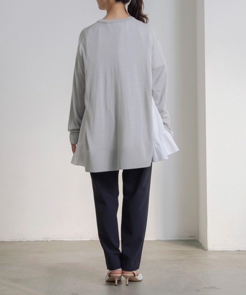 Sono(ソーノ)の「【新作 4/10発売】【SONO/ソーノ】〔ファンクショナル Knit〕サイドティアードフレアチュニックカーディガン(カーディガン/ボレロ・レディース・ネイビー/ブラック/ホワイト/ライトグレー・F)」の20枚目の写真