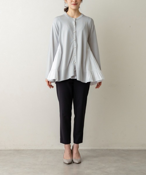 Sono(ソーノ)の「【新作 4/10発売】【SONO/ソーノ】〔ファンクショナル Knit〕サイドティアードフレアチュニックカーディガン(カーディガン/ボレロ・レディース・ネイビー/ブラック/ホワイト/ライトグレー・F)」の21枚目の写真