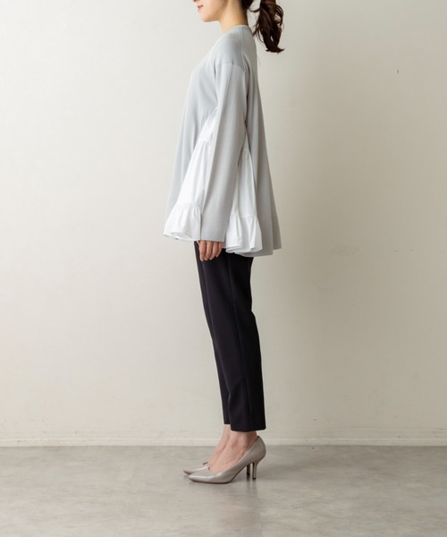 Sono(ソーノ)の「【新作 4/10発売】【SONO/ソーノ】〔ファンクショナル Knit〕サイドティアードフレアチュニックカーディガン(カーディガン/ボレロ・レディース・ネイビー/ブラック/ホワイト/ライトグレー・F)」の22枚目の写真