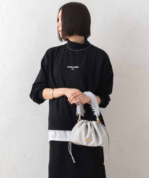 marie claire bis(マリクレール ビス)の「【別注】marie claire bis/マリ・クレール ビス ハイネック 裏毛 長袖 スウェット トレーナー スリット入り ロング スカート 上下セット セットアップ(セットアップ・レディース・ブラック/アッシュグレー・M/L/LL)」の9枚目の写真