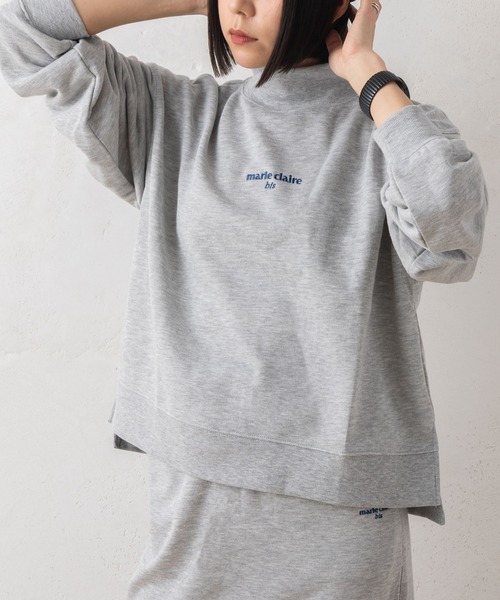 marie claire bis(マリクレール ビス)の「【別注】marie claire bis/マリ・クレール ビス ハイネック 裏毛 長袖 スウェット トレーナー スリット入り ロング スカート 上下セット セットアップ(セットアップ・レディース・ブラック/アッシュグレー・M/L/LL)」の14枚目の写真