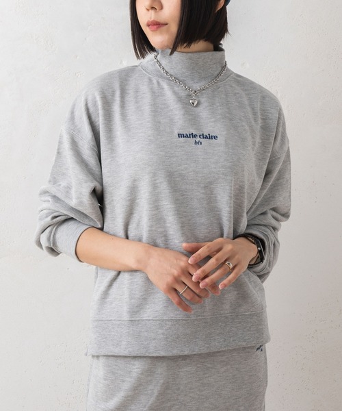marie claire bis(マリクレール ビス)の「【別注】marie claire bis/マリ・クレール ビス ハイネック 裏毛 長袖 スウェット トレーナー スリット入り ロング スカート 上下セット セットアップ(セットアップ・レディース・ブラック/アッシュグレー・M/L/LL)」の12枚目の写真