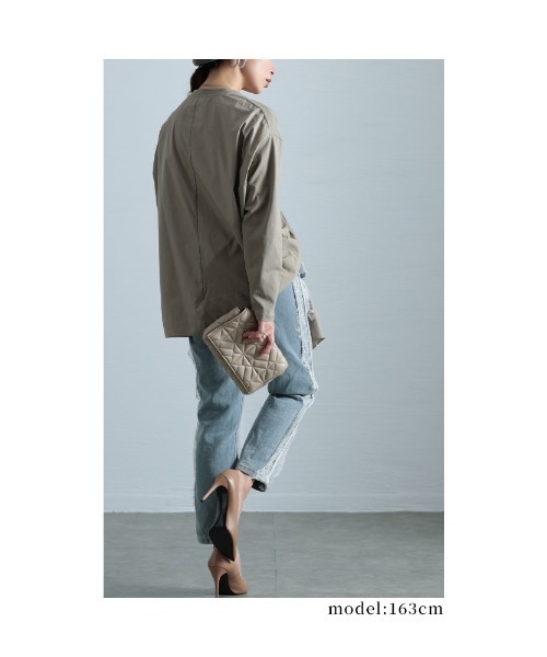 Sawa a la mode(サワアラモード)の「ドッキング変形カットソー(Tシャツ/カットソー・レディース・ブラック/カーキ/ホワイト・FREE)」の20枚目の写真