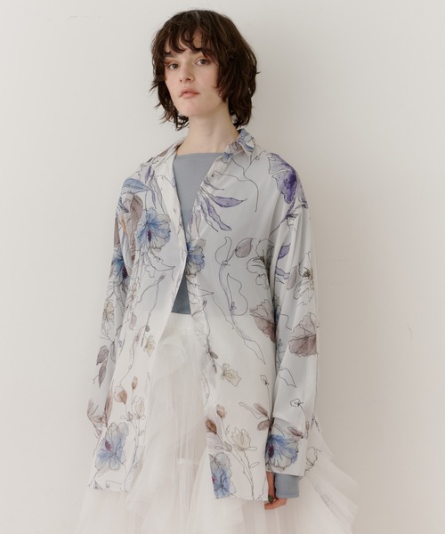 オリジナルvintageフラワープリントリラックスシャツ（シャツ/ブラウス