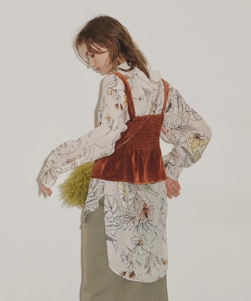 LA BELLE ETUDE（ラベルエチュード）の「オリジナルvintageフラワープリントリラックスシャツ（シャツ/ブラウス・レディース・ブラック/ホワイト/その他/ブラウン・FREE）」の15枚目の写真