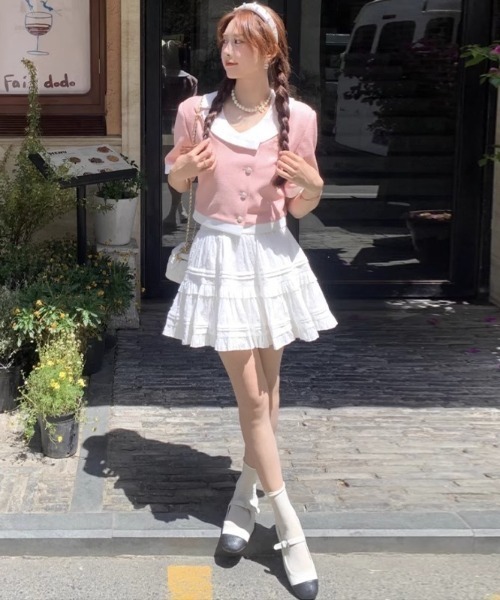 paravion（パラビオン）の「ティアードミニコットンスカート（スカート・レディース・ホワイト/ブラック・FREE）」の7枚目の写真