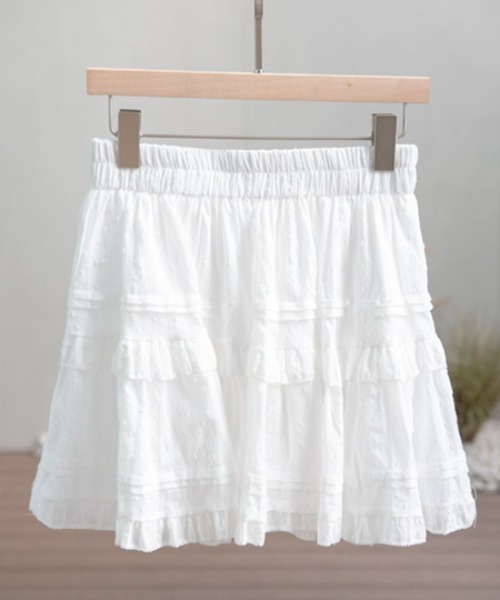 paravion（パラビオン）の「ティアードミニコットンスカート（スカート・レディース・ホワイト/ブラック・FREE）」の18枚目の写真
