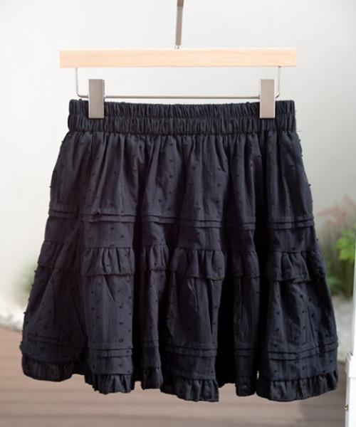 paravion（パラビオン）の「ティアードミニコットンスカート（スカート・レディース・ホワイト/ブラック・FREE）」の12枚目の写真