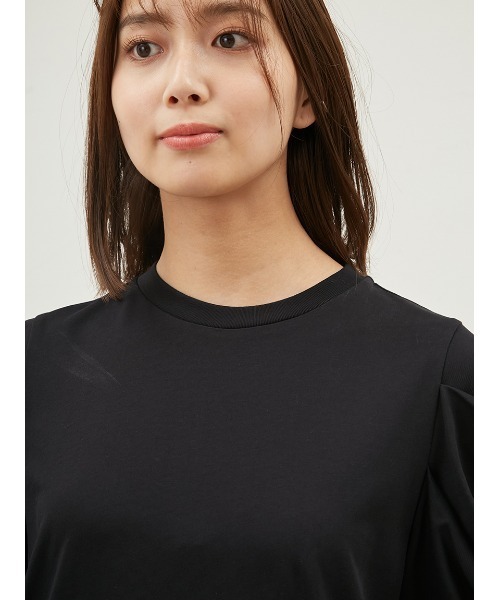 Mila Owen(ミラオーウェン)の「デザインスリーブナローカットワンピース【ウォッシャブル】(ワンピース・レディース・オリーブ/ブラック/ライトピンク・0/1)」の8枚目の写真