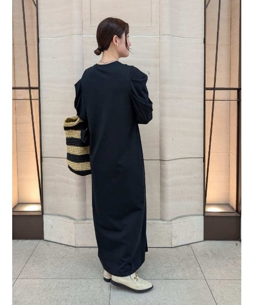 Mila Owen(ミラオーウェン)の「デザインスリーブナローカットワンピース【ウォッシャブル】(ワンピース・レディース・オリーブ/ブラック/ライトピンク・0/1)」の21枚目の写真