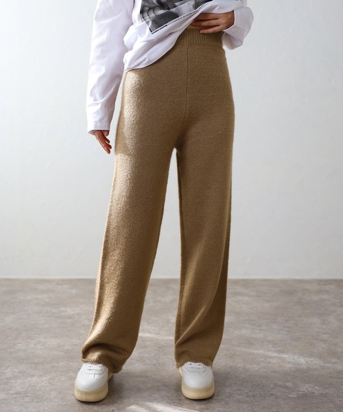 glitter fancy yarn pants / ラメファンシーヤーンパンツ