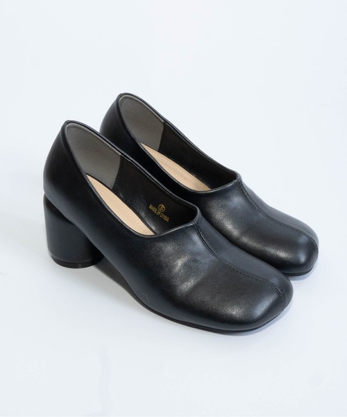 Fabby fabby（ファビィーファビィー）の「ラウンドスクエア丸ヒールパンプス（パンプス・レディース・シルバー/ブラック/モカ/ワインレッド・LARGE/MEDIUM/SMALL）」の21枚目の写真