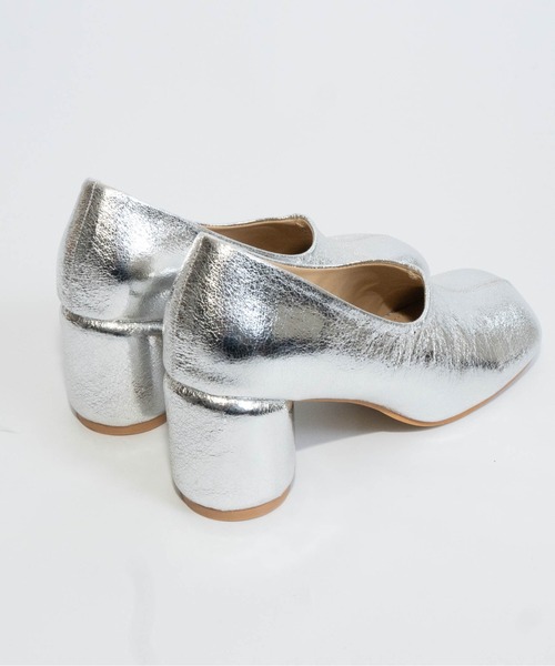 Fabby fabby（ファビィーファビィー）の「ラウンドスクエア丸ヒールパンプス（パンプス・レディース・シルバー/ブラック/モカ/ワインレッド・LARGE/MEDIUM/SMALL）」の12枚目の写真