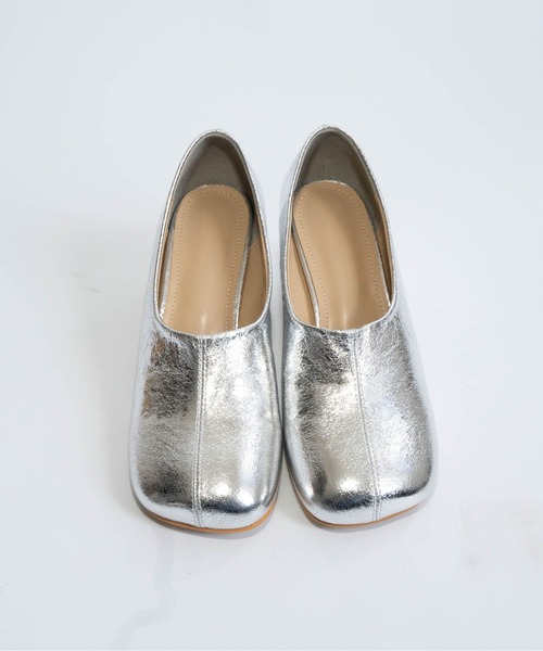 Fabby fabby（ファビィーファビィー）の「ラウンドスクエア丸ヒールパンプス（パンプス・レディース・シルバー/ブラック/モカ/ワインレッド・LARGE/MEDIUM/SMALL）」の10枚目の写真