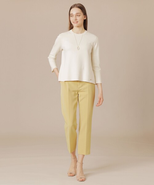 MACKINTOSH LONDON（マッキントッシュ ロンドン）の「【婦人画報掲載】ダブルクロスパンツ（その他パンツ・レディース・イエロー/ネイビー/ベージュ・38/36/40）」の6枚目の写真