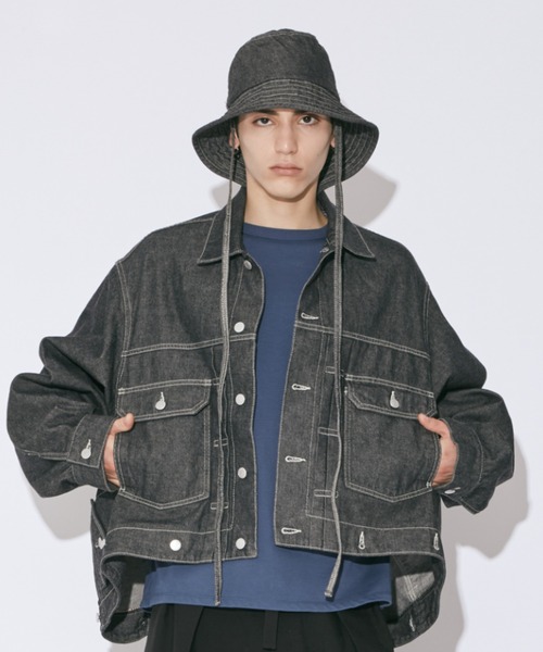 beautiful people（ビューティフルピープル）の「denim fishing bucket hat（ハット・レディース・インディゴブルー/ブラック・SMALL）」の5枚目の写真