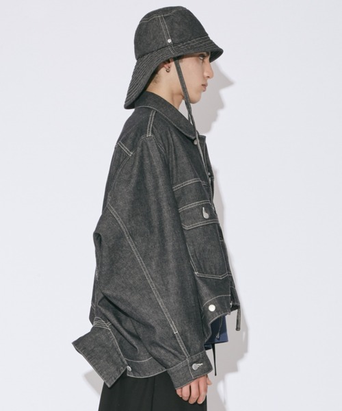 beautiful people（ビューティフルピープル）の「denim fishing bucket hat（ハット・レディース・インディゴブルー/ブラック・SMALL）」の6枚目の写真