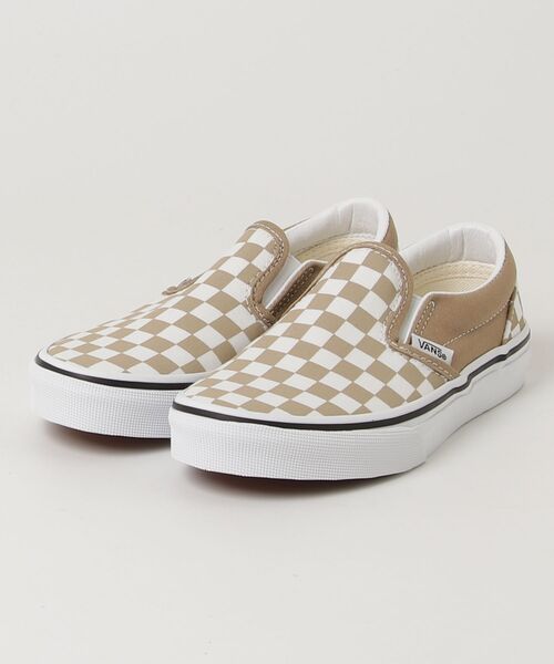 VANS(バンズ)の「VANS / クラシック スリッポン(16.5~21cm)(スリッポン・キッズ・ブラック/イエロー/ベージュ・11(16.5㎝)/12(17.5㎝)/13(18.5㎝)/2(20㎝)/3(21㎝)/1(19㎝))」の2枚目の写真