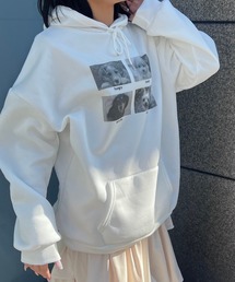 モノクロDOGフォトパーカー