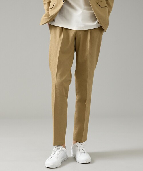 ABAHOUSE(アバハウス)の「【セットアップ対応】リネンライク ライトイージースラックス / 軽量 ストレッチ 手洗い可(スラックス・メンズ・ブラック/ネイビー/ダークベージュ/ベージュ・46/48/50/44)」の3枚目の写真