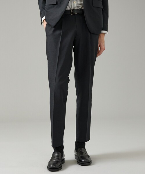 ABAHOUSE(アバハウス)の「【セットアップ対応】リネンライク ライトイージースラックス / 軽量 ストレッチ 手洗い可(スラックス・メンズ・ブラック/ネイビー/ダークベージュ/ベージュ・46/48/50/44)」の2枚目の写真