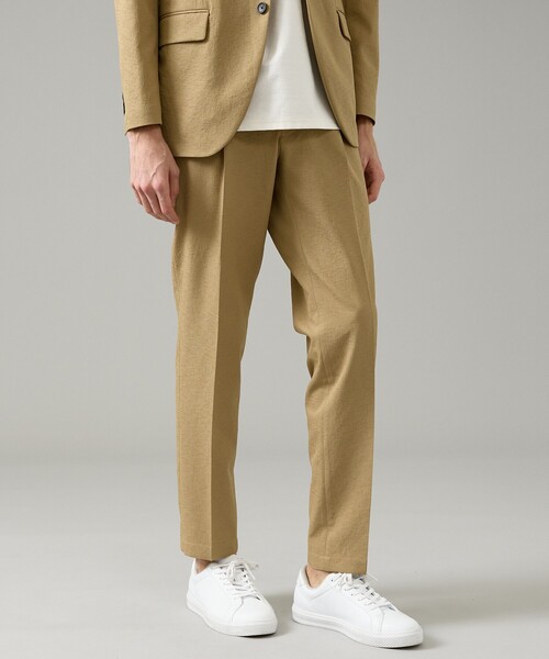 ABAHOUSE(アバハウス)の「【セットアップ対応】リネンライク ライトイージースラックス / 軽量 ストレッチ 手洗い可(スラックス・メンズ・ブラック/ネイビー/ダークベージュ/ベージュ・46/48/50/44)」の5枚目の写真