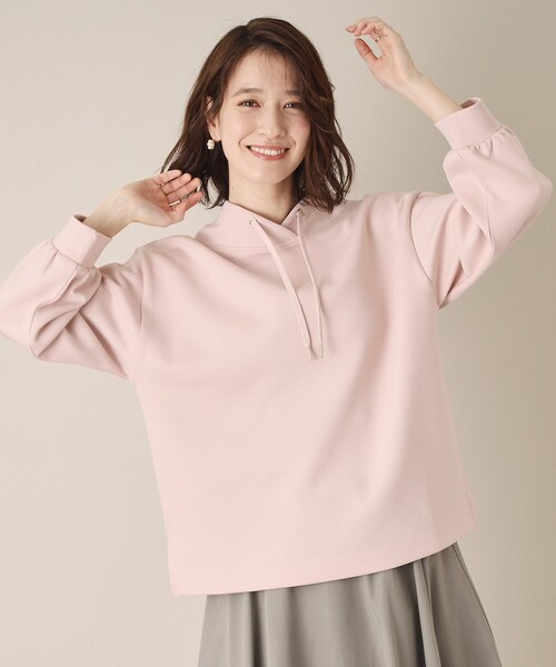 ITS'DEMO（イッツデモ）の「【手洗い可】ダンボールジャージープルオーバー（Tシャツ/カットソー・レディース・ネイビー/ベビーピンク/ライトベージュ/ライトグレー/ホワイト・00）」の5枚目の写真