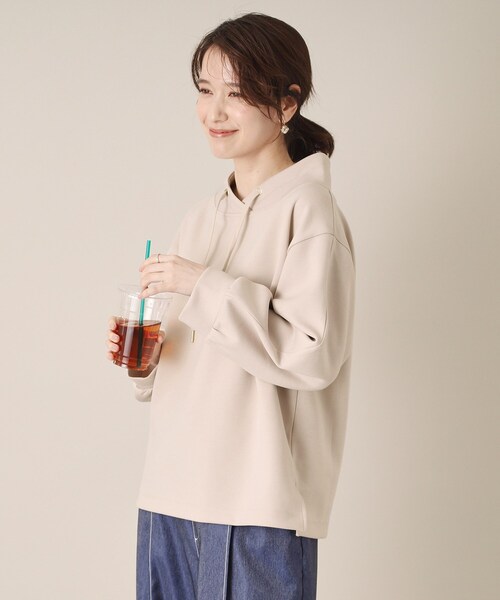 ITS'DEMO（イッツデモ）の「【手洗い可】ダンボールジャージープルオーバー（Tシャツ/カットソー・レディース・ネイビー/ベビーピンク/ライトベージュ/ライトグレー/ホワイト・00）」の3枚目の写真