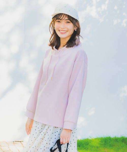 ITS'DEMO（イッツデモ）の「【手洗い可】ダンボールジャージープルオーバー（Tシャツ/カットソー・レディース・ネイビー/ベビーピンク/ライトベージュ/ライトグレー/ホワイト・00）」の13枚目の写真