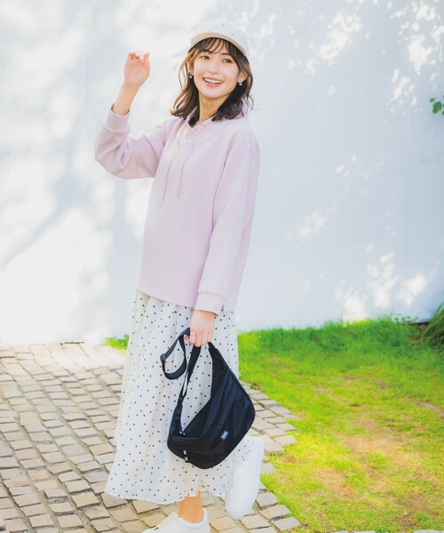 ITS'DEMO（イッツデモ）の「【手洗い可】ダンボールジャージープルオーバー（Tシャツ/カットソー・レディース・ネイビー/ベビーピンク/ライトベージュ/ライトグレー/ホワイト・00）」の14枚目の写真