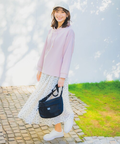 ITS'DEMO（イッツデモ）の「【手洗い可】ダンボールジャージープルオーバー（Tシャツ/カットソー・レディース・ネイビー/ベビーピンク/ライトベージュ/ライトグレー/ホワイト・00）」の12枚目の写真