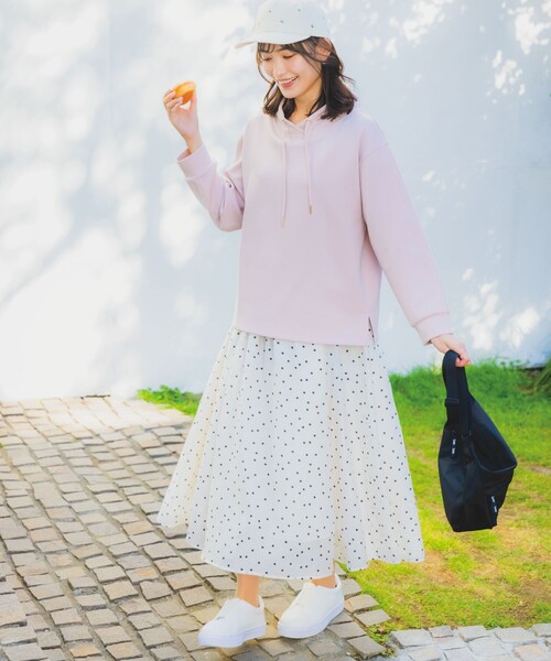 ITS'DEMO（イッツデモ）の「【手洗い可】ダンボールジャージープルオーバー（Tシャツ/カットソー・レディース・ネイビー/ベビーピンク/ライトベージュ/ライトグレー/ホワイト・00）」の6枚目の写真