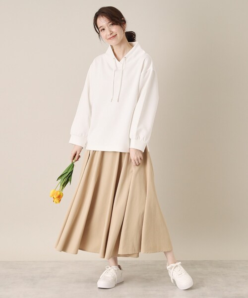 ITS'DEMO（イッツデモ）の「【手洗い可】ダンボールジャージープルオーバー（Tシャツ/カットソー・レディース・ネイビー/ベビーピンク/ライトベージュ/ライトグレー/ホワイト・00）」の8枚目の写真