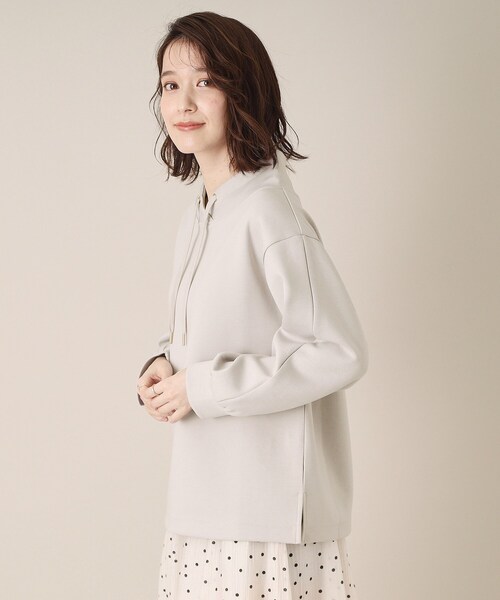 ITS'DEMO（イッツデモ）の「【手洗い可】ダンボールジャージープルオーバー（Tシャツ/カットソー・レディース・ネイビー/ベビーピンク/ライトベージュ/ライトグレー/ホワイト・00）」の11枚目の写真