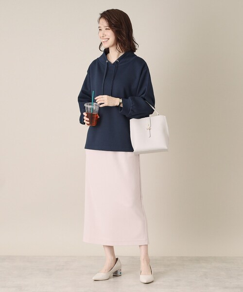 ITS'DEMO（イッツデモ）の「【手洗い可】ダンボールジャージープルオーバー（Tシャツ/カットソー・レディース・ネイビー/ベビーピンク/ライトベージュ/ライトグレー/ホワイト・00）」の18枚目の写真