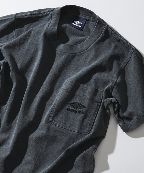 UMBRO（アンブロ）の「UMBRO/アンブロ 別注 Pigment Dye Pocket S/S Tee/ピグメントダイ ポケット ショートスリーブ Tシャツ（Tシャツ/カットソー・メンズ・スミクロ/レモンイエロー/オフホワイト・MEDIUM/LARGE/X-LARGE）」の3枚目の写真