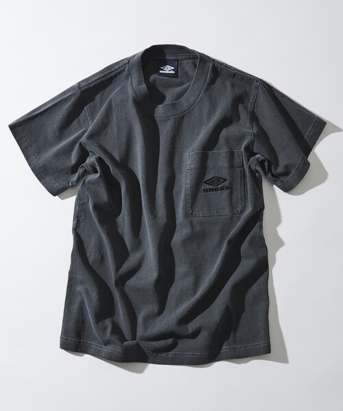 UMBRO（アンブロ）の「UMBRO/アンブロ 別注 Pigment Dye Pocket S/S Tee/ピグメントダイ ポケット ショートスリーブ Tシャツ（Tシャツ/カットソー・メンズ・スミクロ/レモンイエロー/オフホワイト・MEDIUM/LARGE/X-LARGE）」の4枚目の写真
